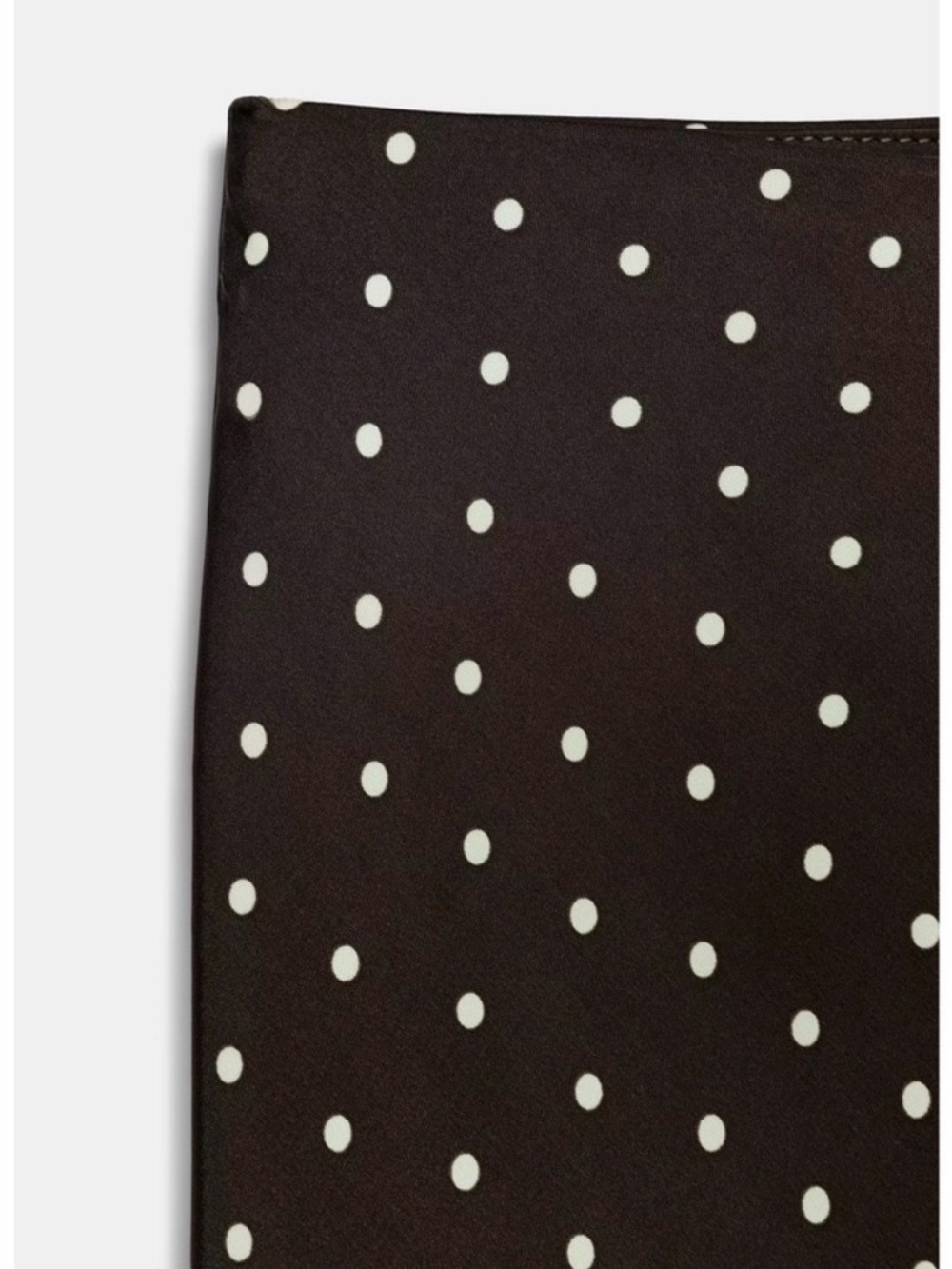 Zara Dark Brown Midi Skirt with White Polka Dot Print - Picture 3 of 3